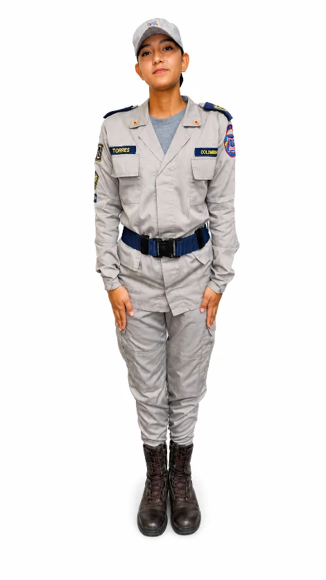 Uniforme de instrucción militar para niña